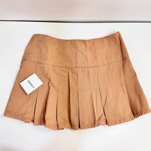 PREPPY Y2K pleated brown mini skirt! SCHOOLGIRL coquette grunge college wear